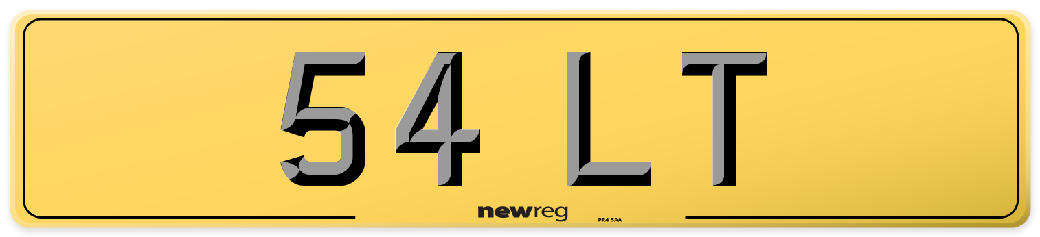 54 LT Rear Number Plate