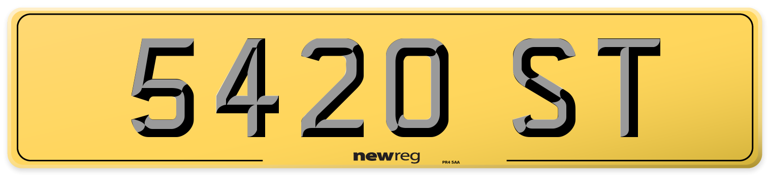 5420 ST Rear Number Plate