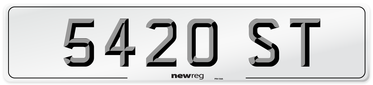 5420 ST Front Number Plate