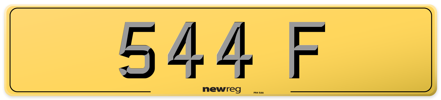 544 F Rear Number Plate