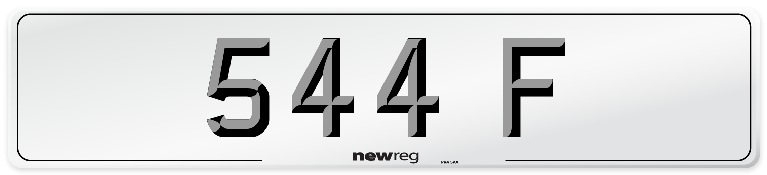 544 F Front Number Plate