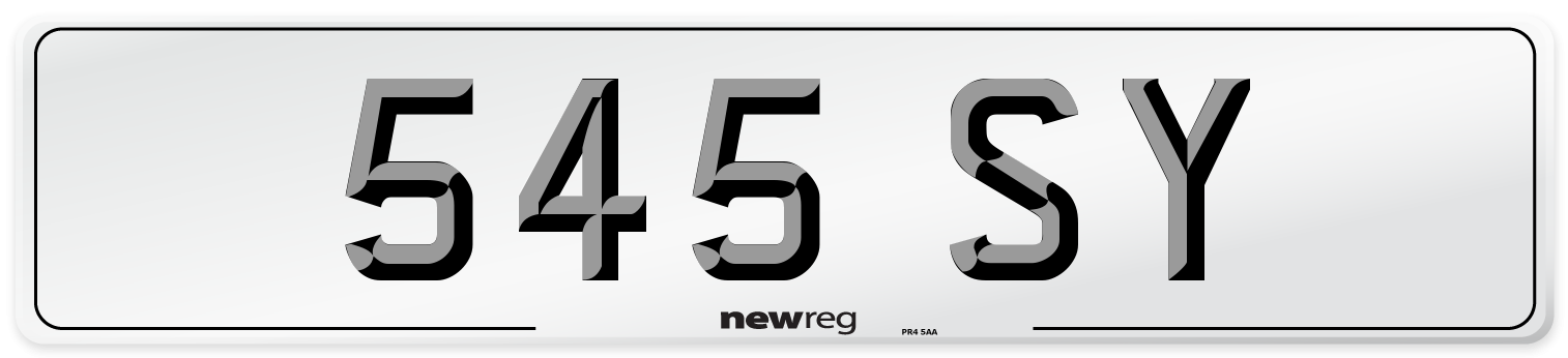 545 SY Front Number Plate