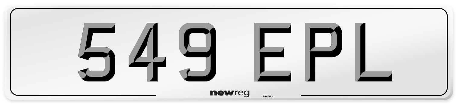549 EPL Front Number Plate