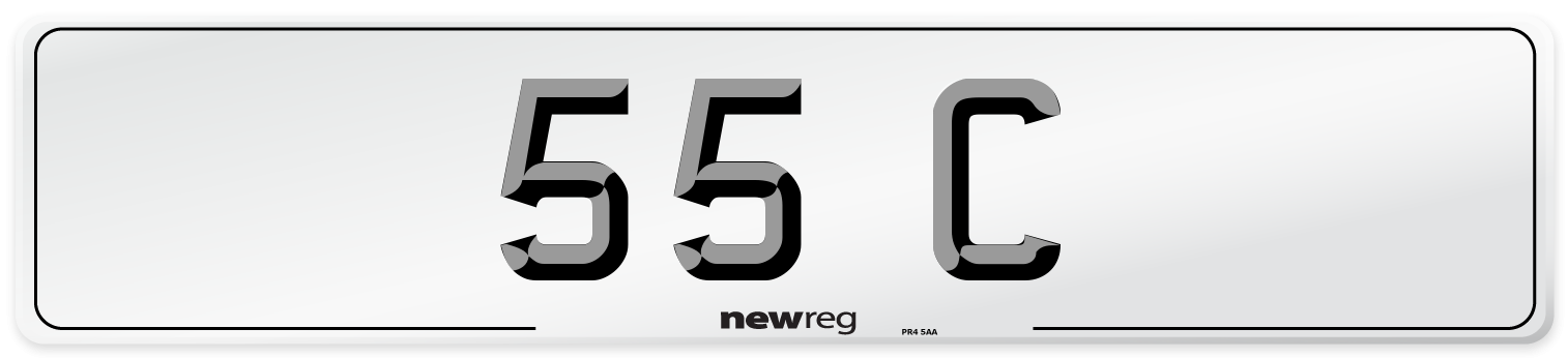 55 C Front Number Plate