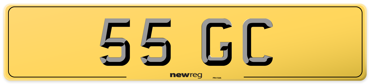 55 GC Rear Number Plate