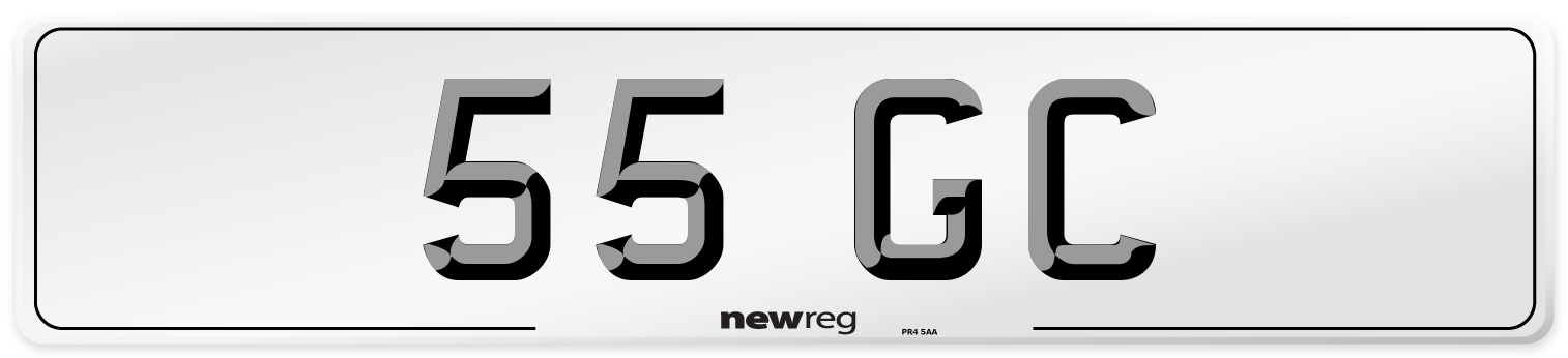 55 GC Front Number Plate
