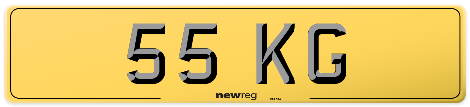 55 KG Rear Number Plate