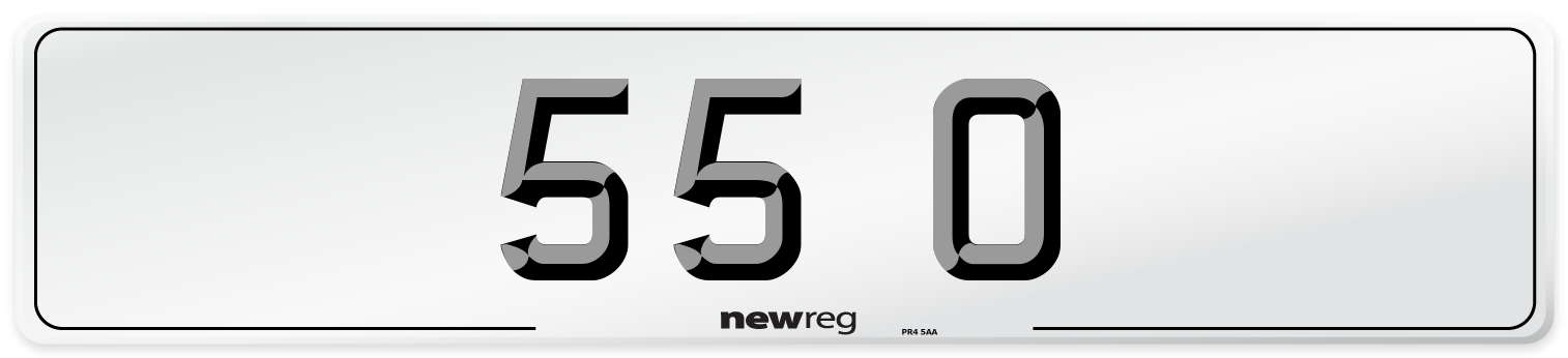 55 O Front Number Plate