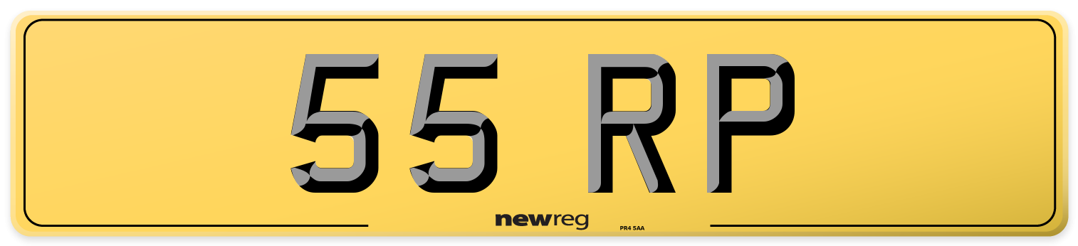 55 RP Rear Number Plate