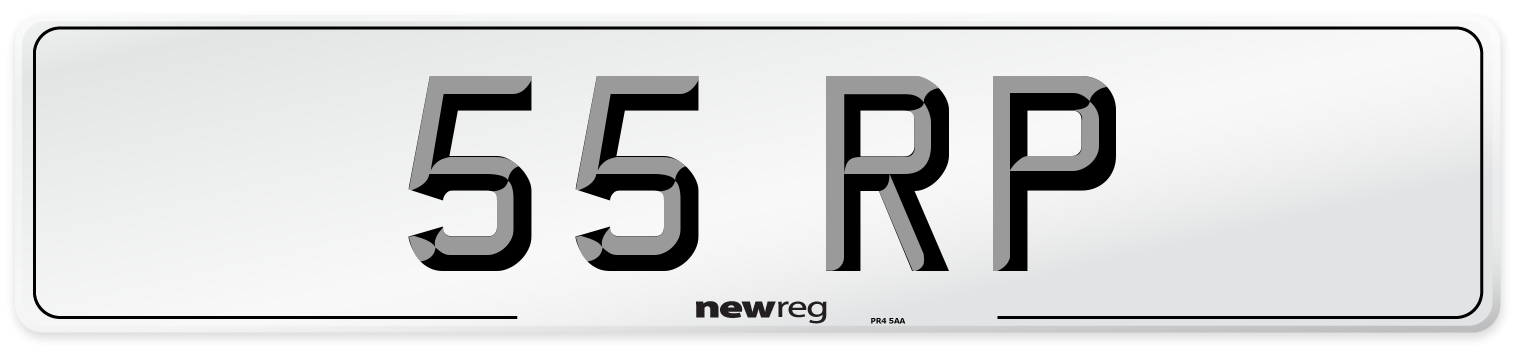 55 RP Front Number Plate
