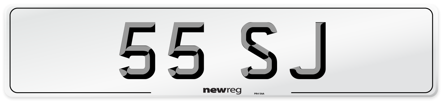 55 SJ Front Number Plate