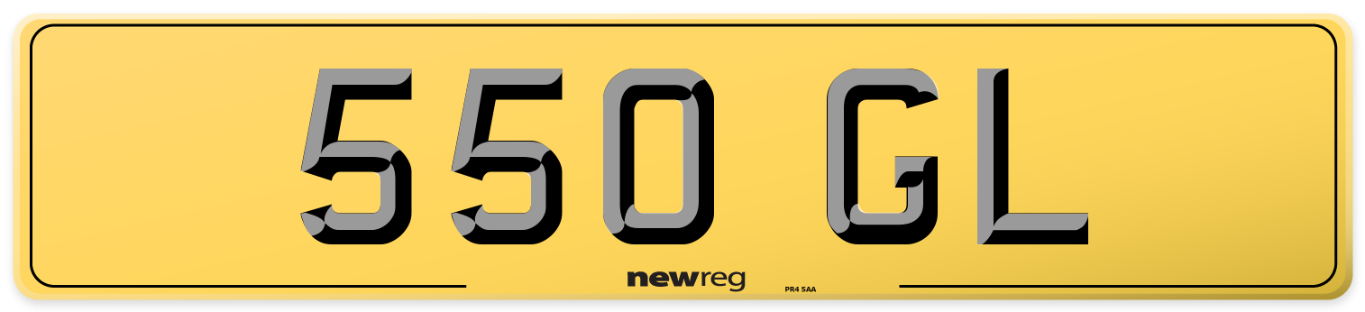 550 GL Rear Number Plate