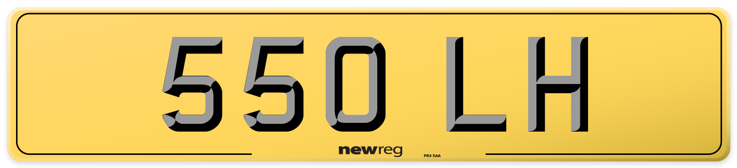 550 LH Rear Number Plate
