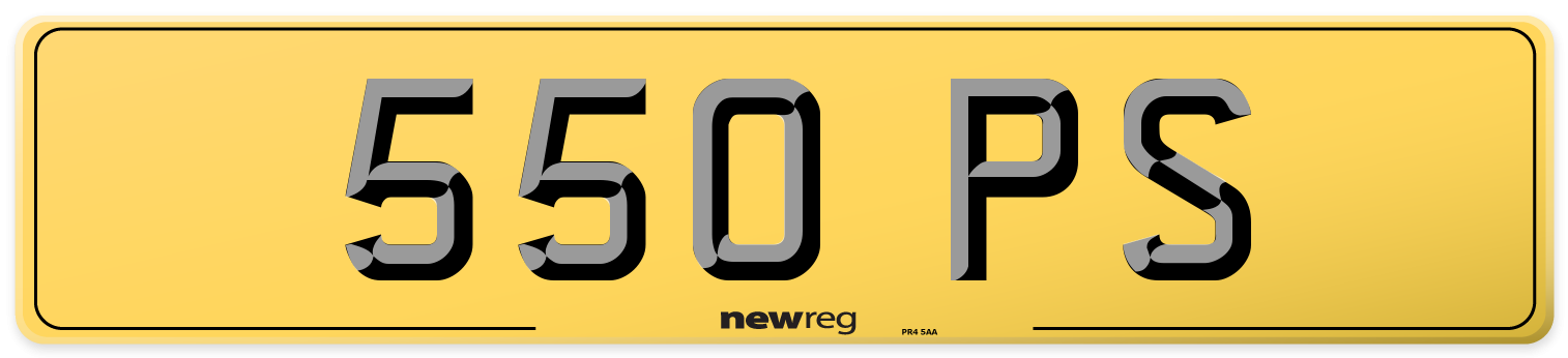 550 PS Rear Number Plate