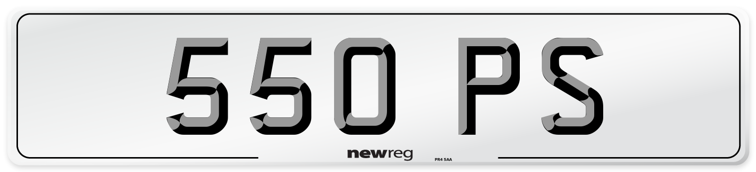 550 PS Front Number Plate