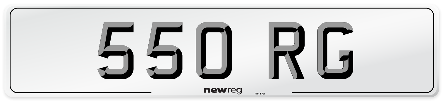 550 RG Front Number Plate
