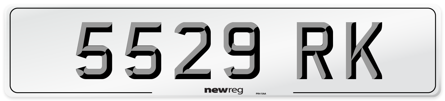 5529 RK Front Number Plate