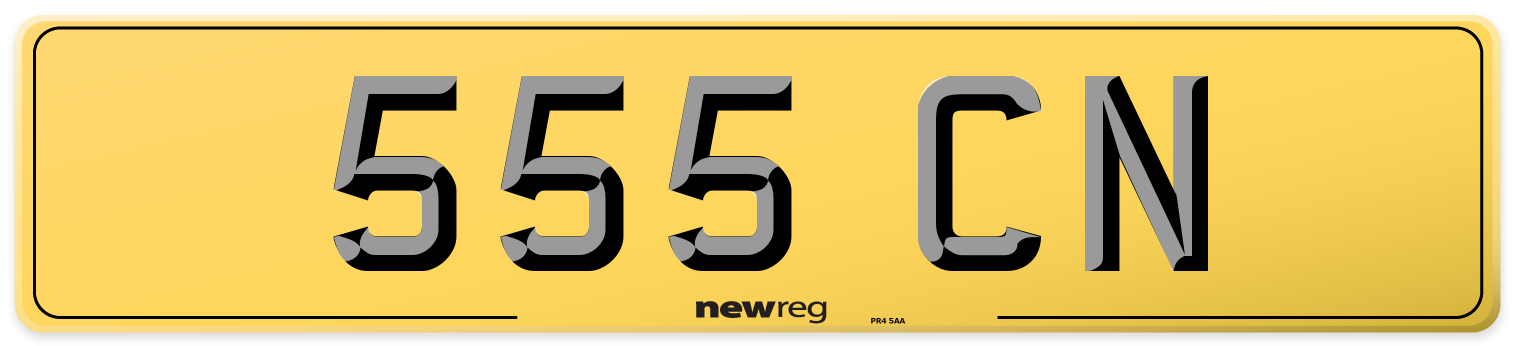 555 CN Rear Number Plate