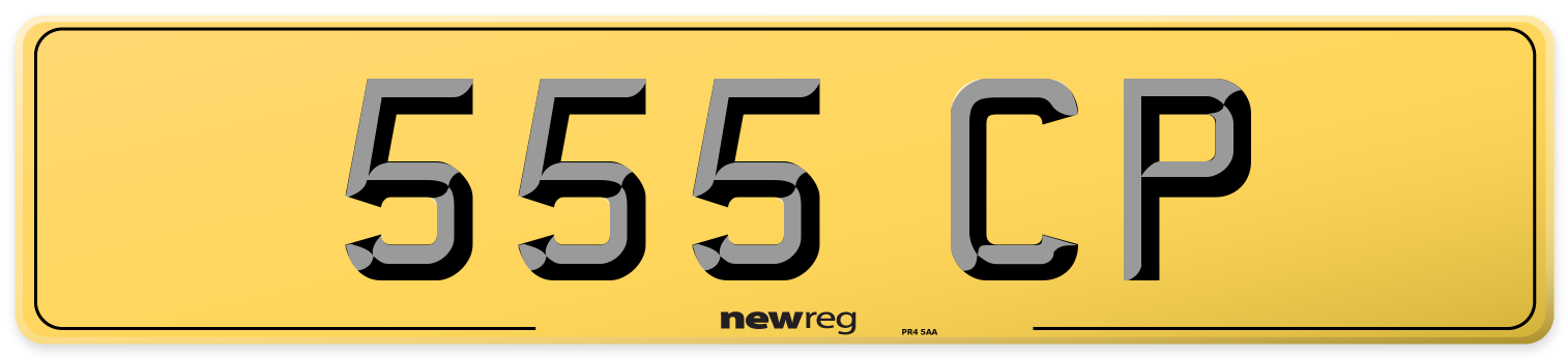 555 CP Rear Number Plate