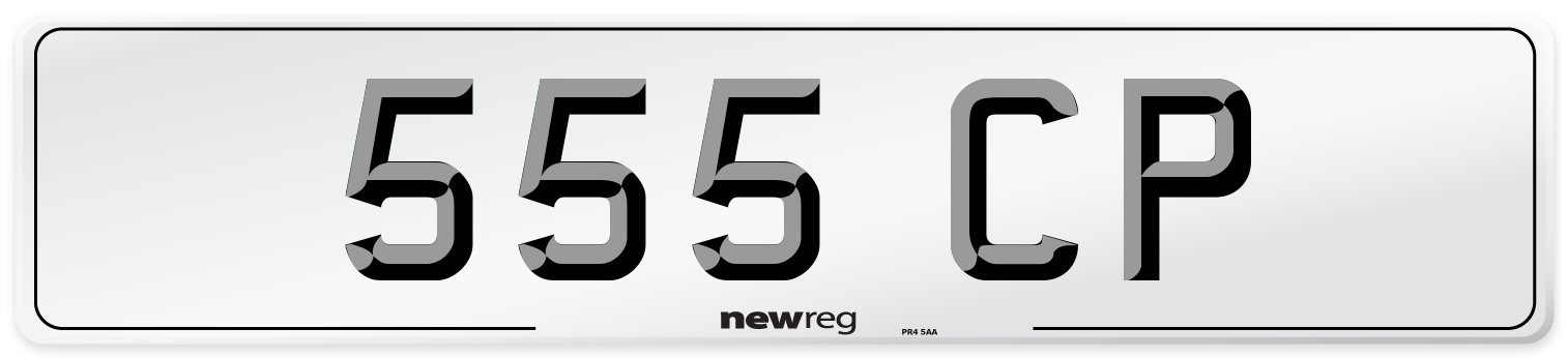 555 CP Front Number Plate