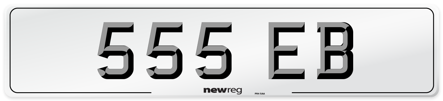 555 EB Front Number Plate