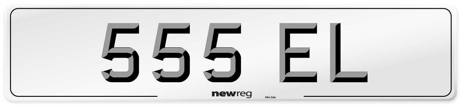 555 EL Front Number Plate