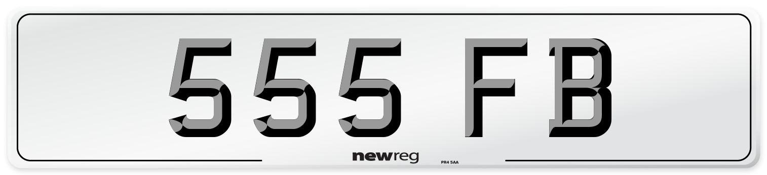 555 FB Front Number Plate