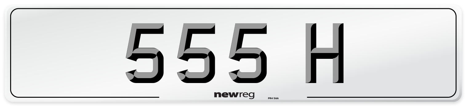 555 H Front Number Plate