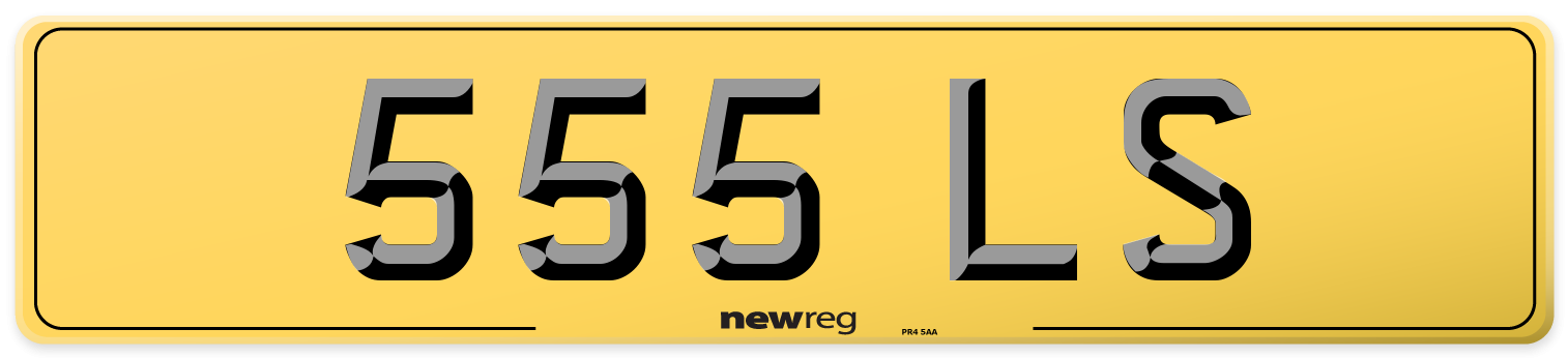 555 LS Rear Number Plate