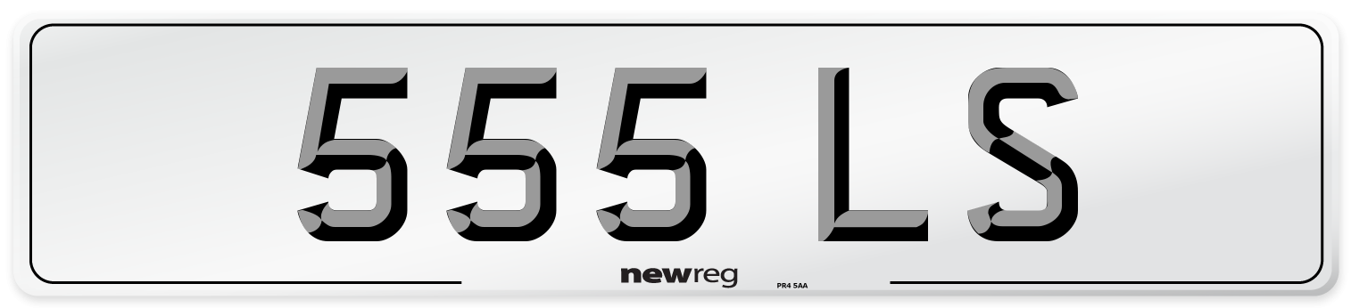 555 LS Front Number Plate