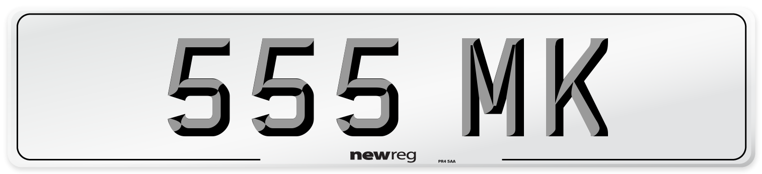 555 MK Front Number Plate