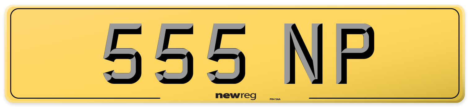 555 NP Rear Number Plate