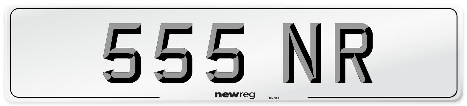 555 NR Front Number Plate