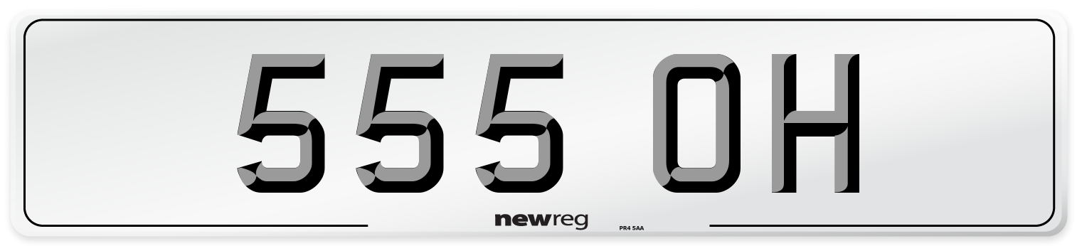 555 OH Front Number Plate