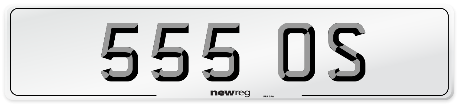 555 OS Front Number Plate