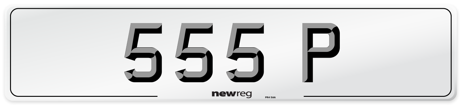 555 P Front Number Plate