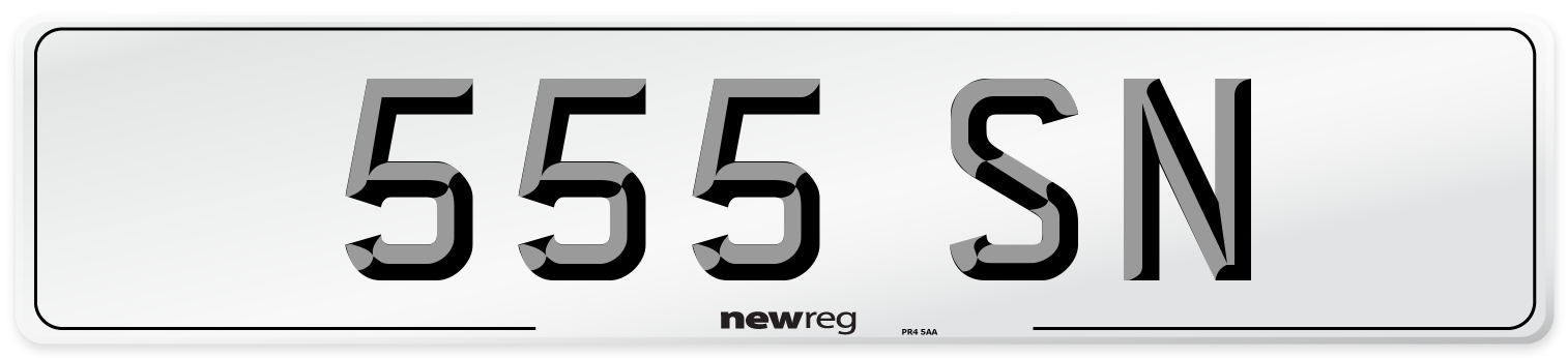 555 SN Front Number Plate