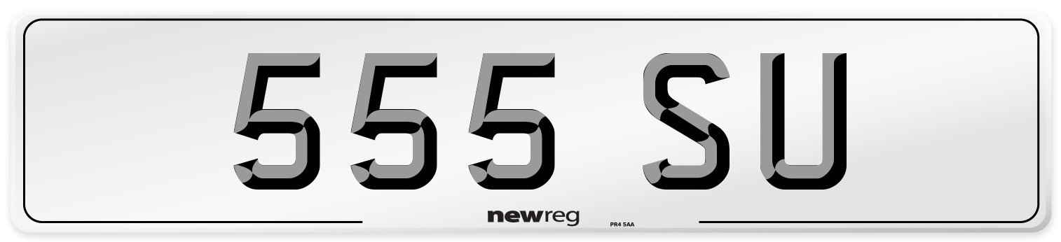 555 SU Front Number Plate