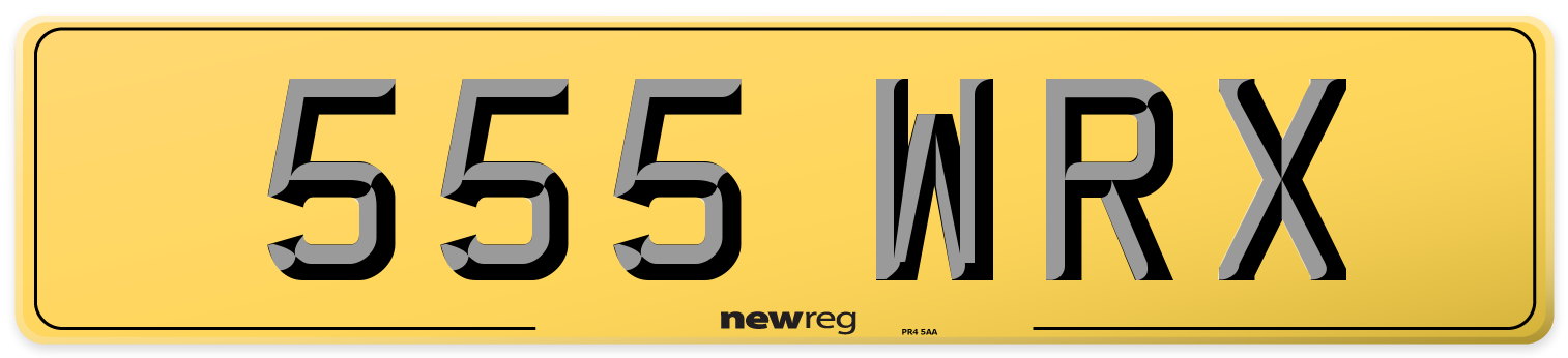 555 WRX Rear Number Plate
