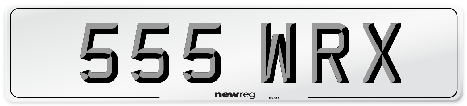 555 WRX Front Number Plate