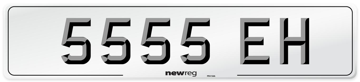 5555 EH Front Number Plate
