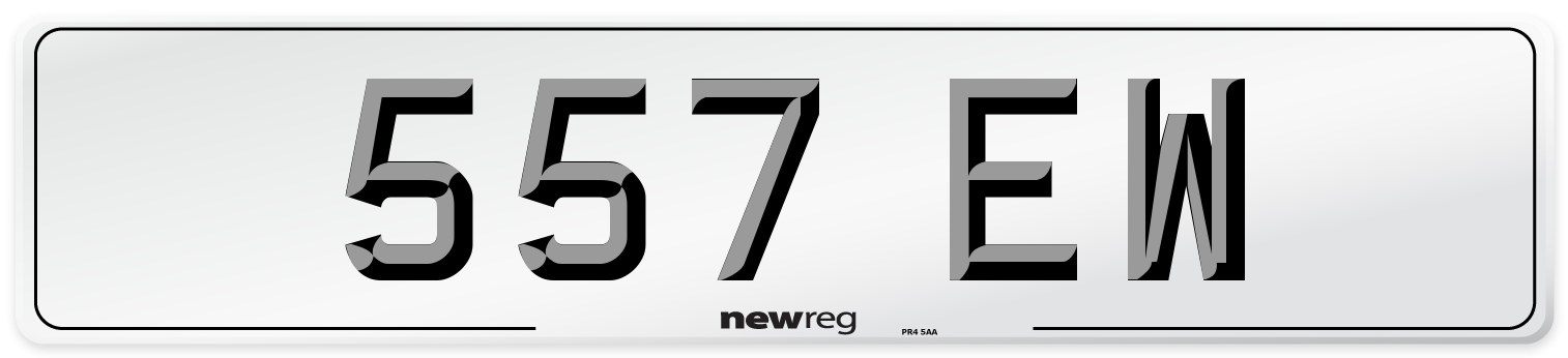 557 EW Front Number Plate