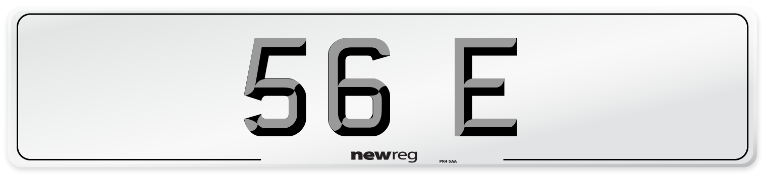 56 E Front Number Plate