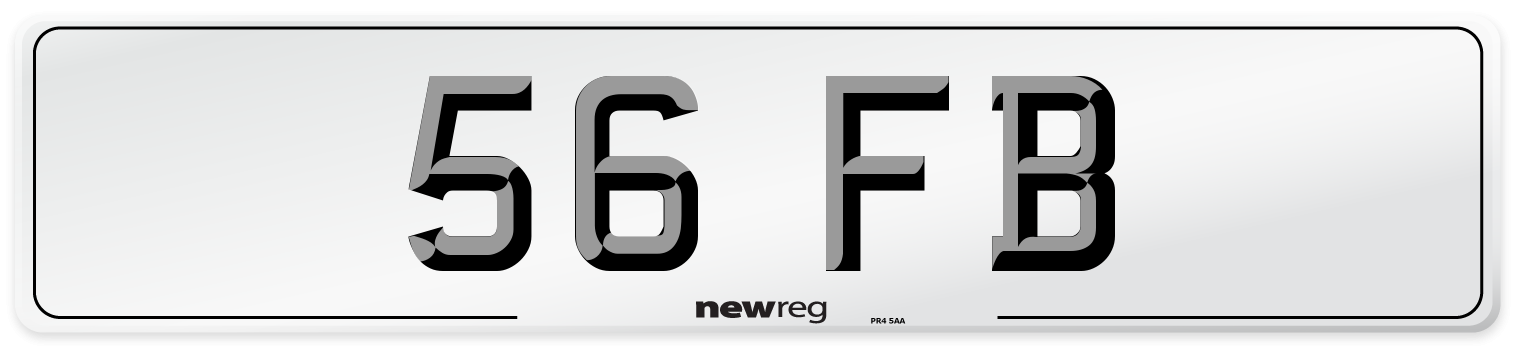 56 FB Front Number Plate