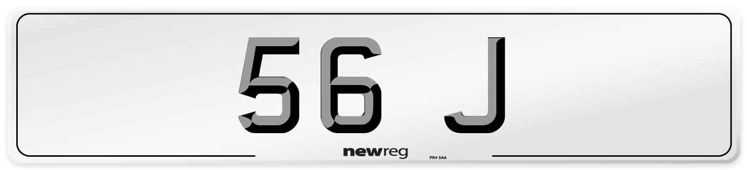 56 J Front Number Plate