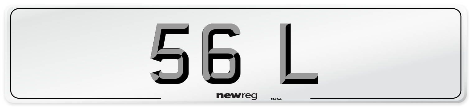 56 L Front Number Plate
