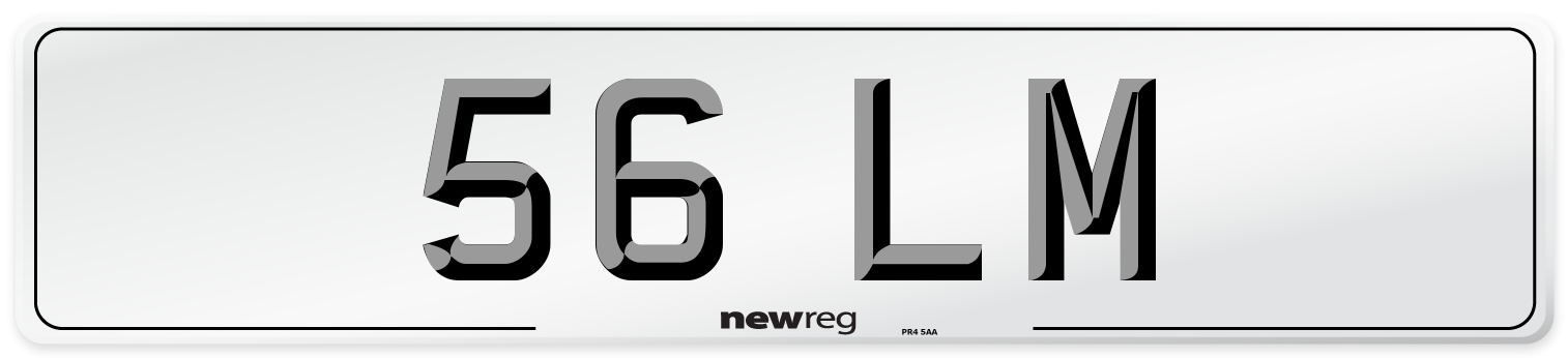 56 LM Front Number Plate
