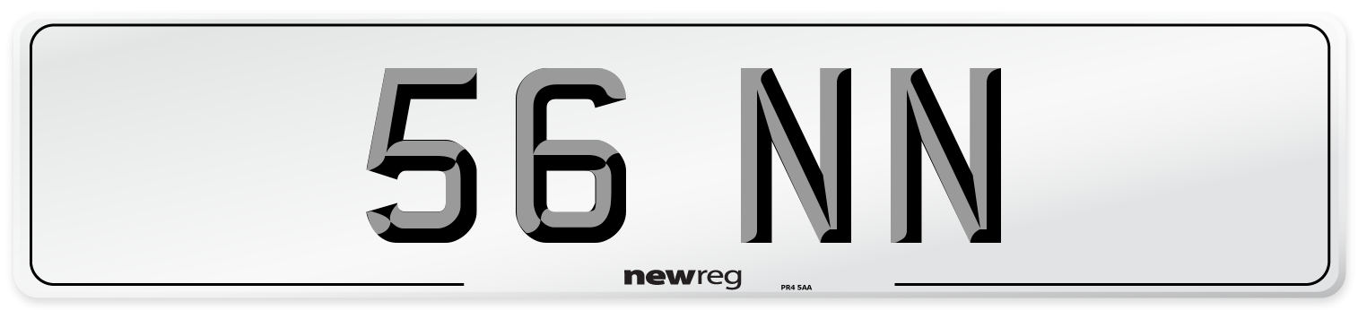 56 NN Front Number Plate