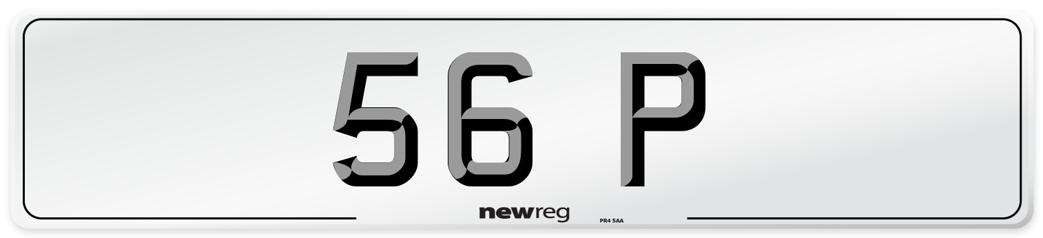 56 P Front Number Plate