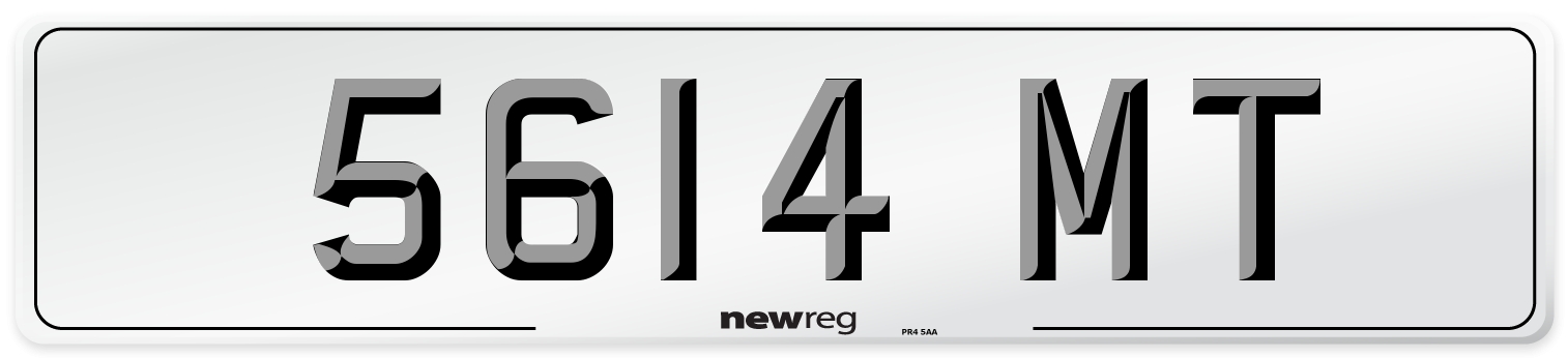 5614 MT Front Number Plate